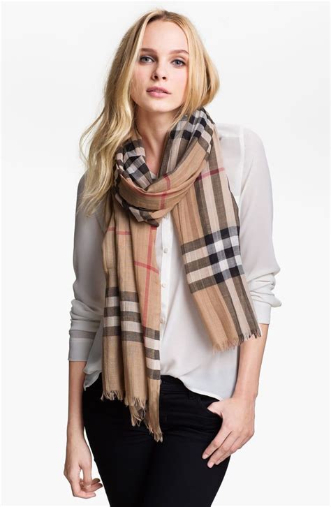 burberry giant check print scarf